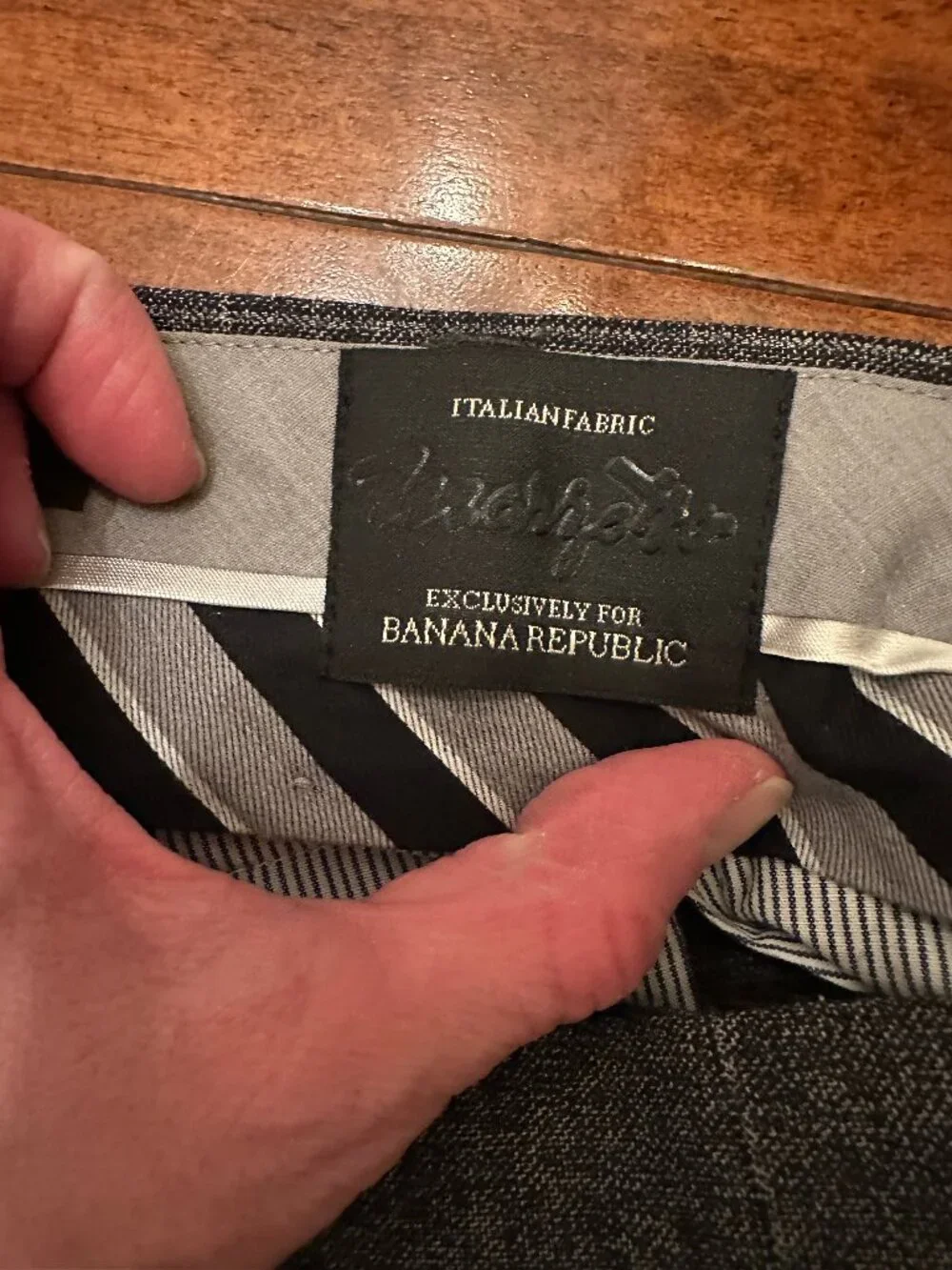 Banana Republic Gray Windowpane Dress Pants